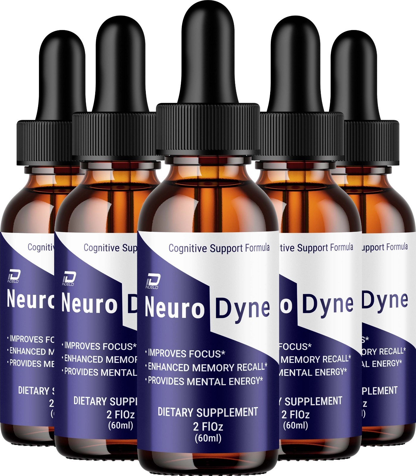 (5 Pack) Neurodyne Liquid Drops – Neuro Dyne Natural Blend Healthy Organic