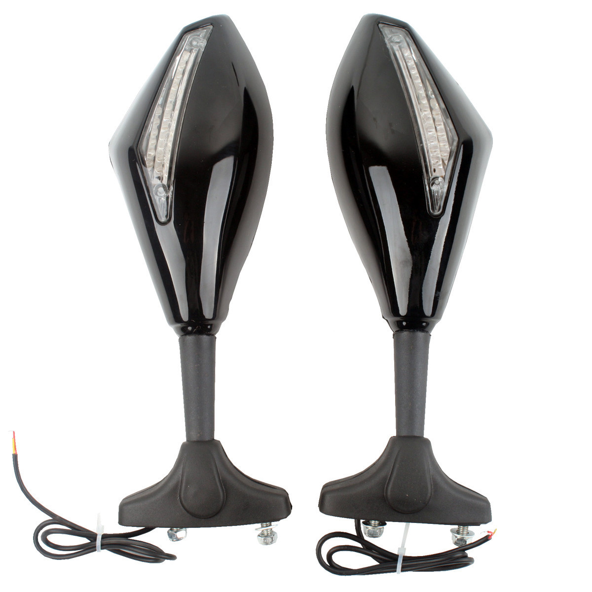 Rearview Mirrors w/ LED Turn Signal Light For Honda CBR600RR 2003-2019 CBR1000RR
