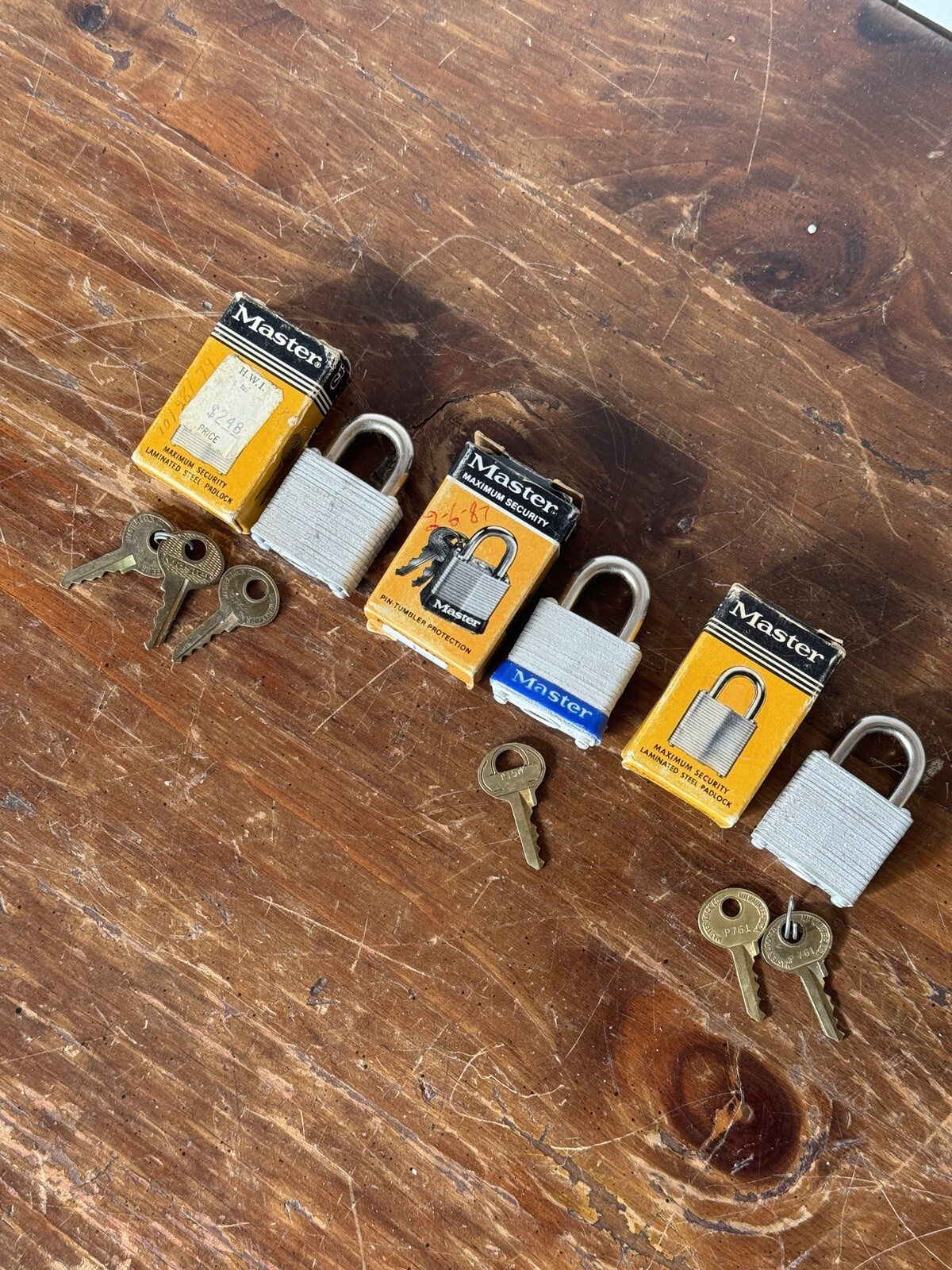 Master Padlocks Locks With Keys in Original Boxes (3)