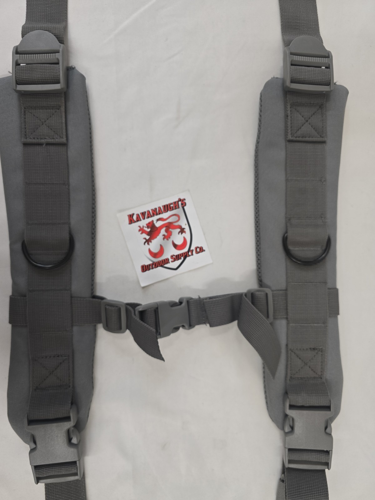 Ubranded Shoulder Straps Backpack Gray