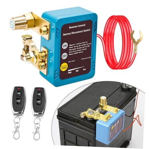 Remote Battery Disconnect Switch 12v, 240A, Upgrade Smart Side Installation