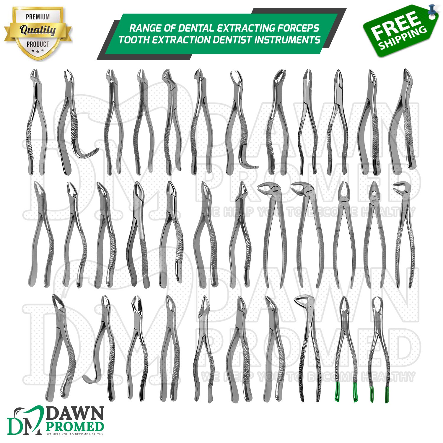 Range of Dental Extracting Forceps Tooth Extraction Dentist Instruments German G
