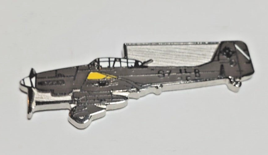 German WW2 JU 87 Dive Bomber Stuka Model Plane VF-T WW2 Enamel Lapel Pin