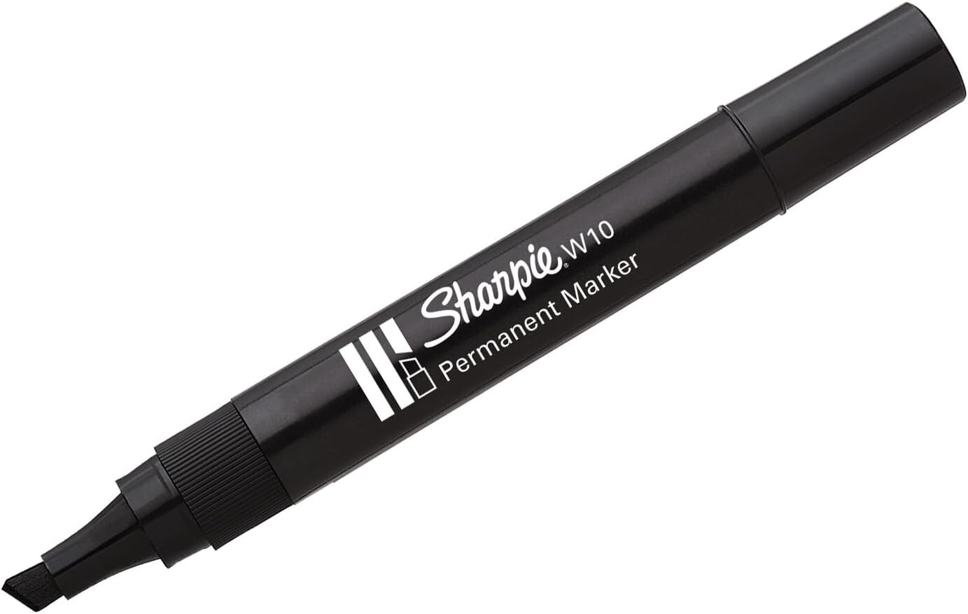 Sharpie 5 Permanent Markers Black Chisel Tip W10 New In Pack