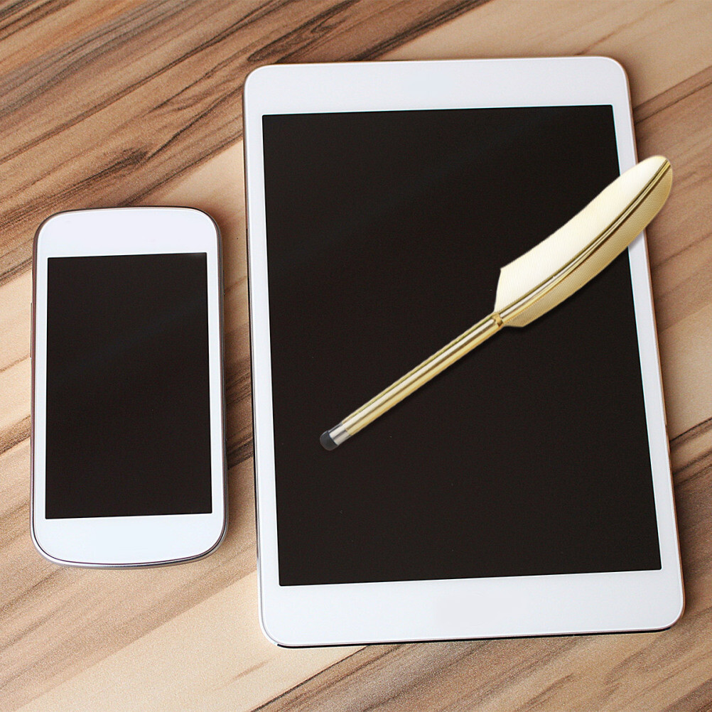 10pcs Feather Capacitive Stylus Metal Touchscreen Pen Handwriting Capacitive Pen