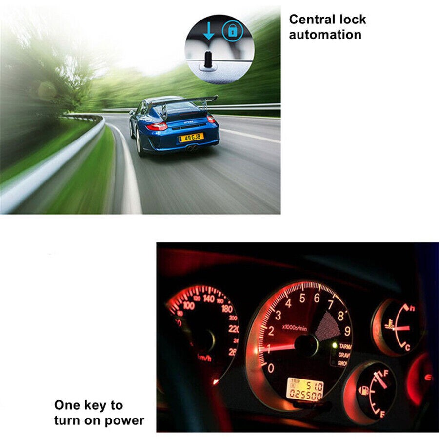 12V Universal Car One-Key Engine ON / OFF Push Button BT-APP Remote Control Kit