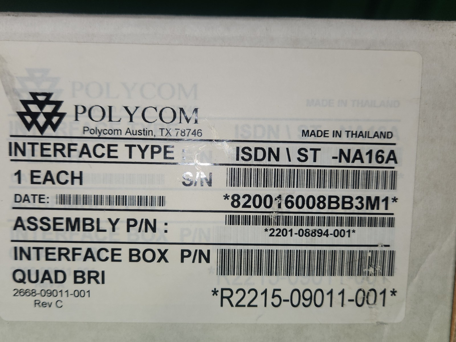 Polycom ViewStation ISDN ST NA16A Video Conferencing NIB