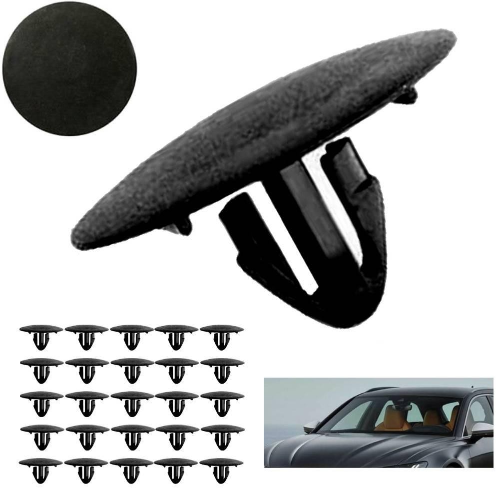 25 Pcs Car Hood Insulation Retainer Black Plastic Clips Fastener for Toyota 9046