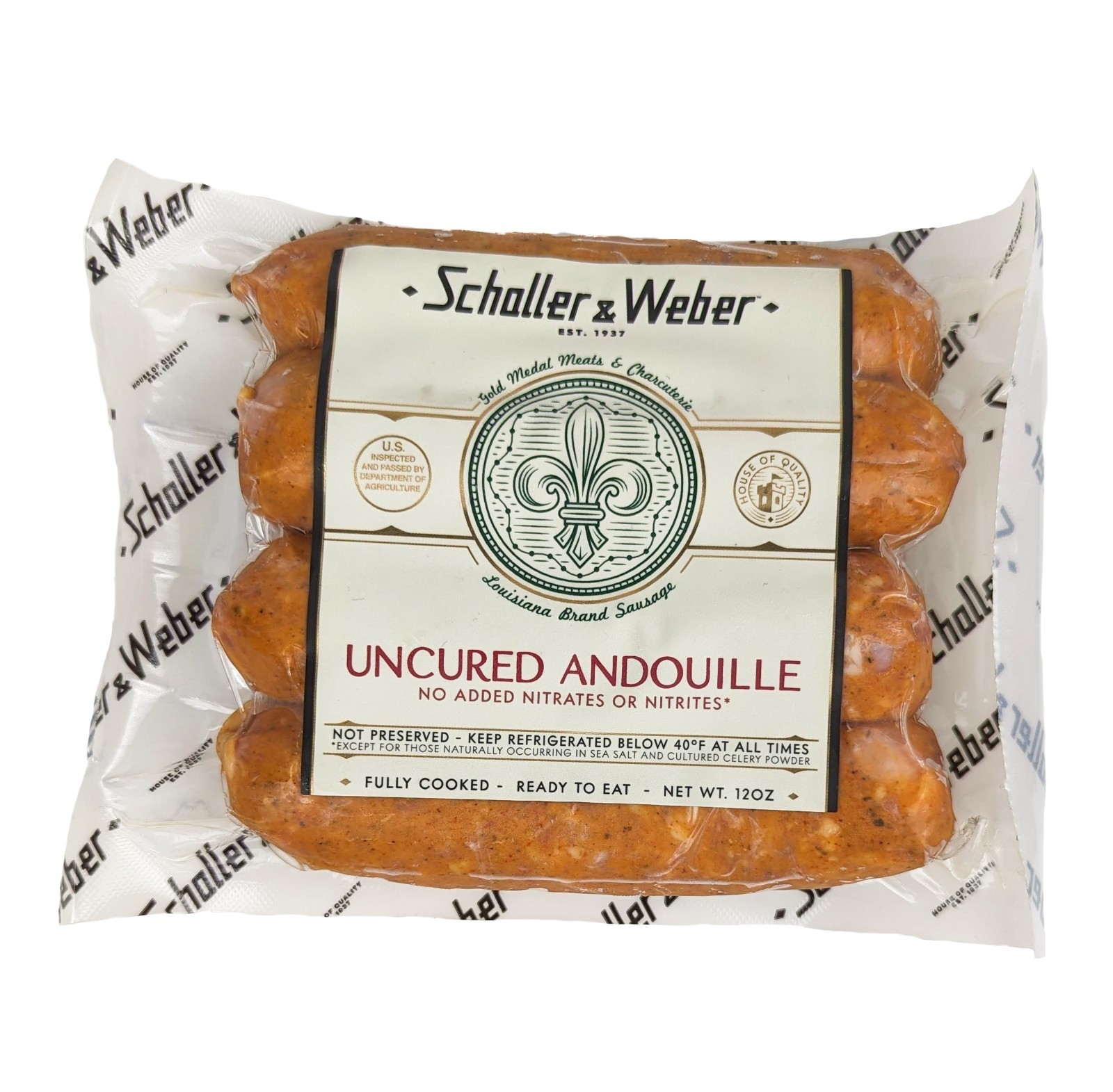 Schaller & Weber Andouille Sausage 12oz (Pack of 4)