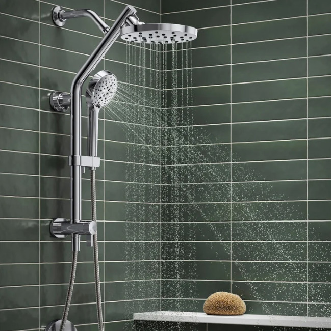 Kohler HydroRail 3-in-1 Multifunction Showerhead and Column Kit-Polished Chrome