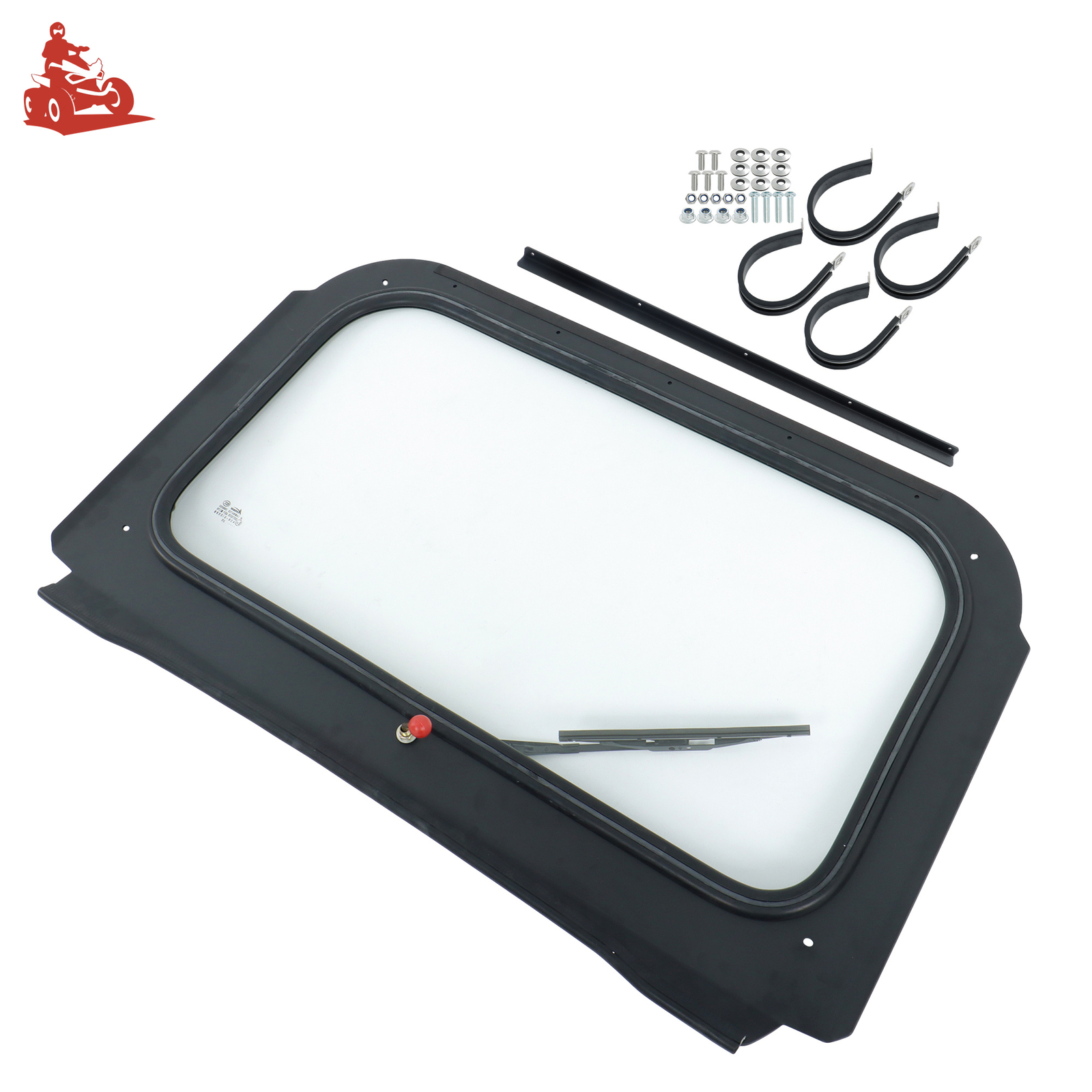 Fit For Polaris RZR 800 XP 900 570 Full Glass Windshield with Wiper Black us