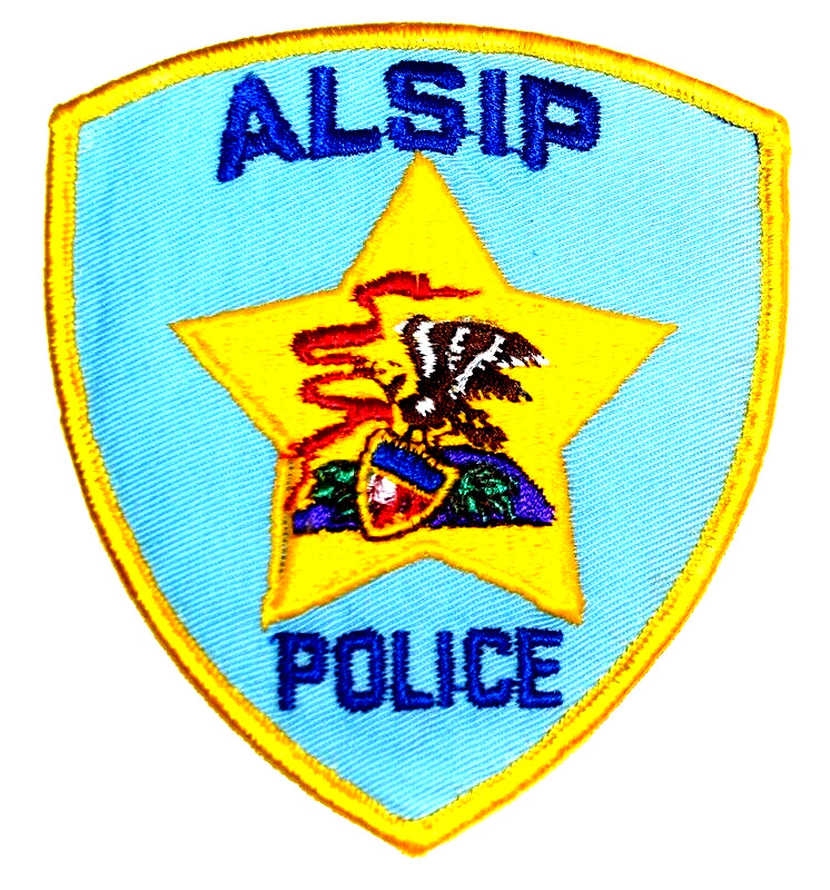ALSIP – POLICE - ILLINOIS Sheriff Police Patch STATE SEAL EAGLE BANNER GOLD STAR