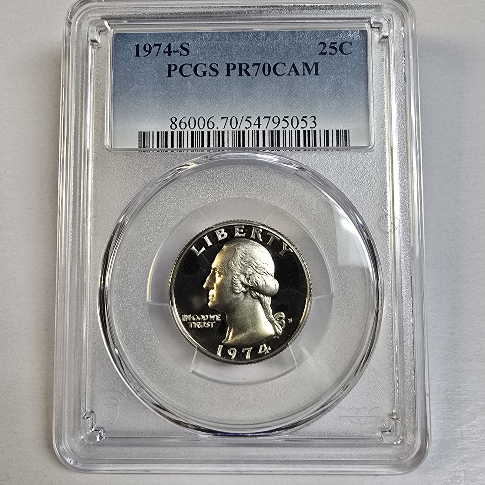 1974-S 25c Clad Proof Washington Quarter PCGS PR70CAM Lot 2411