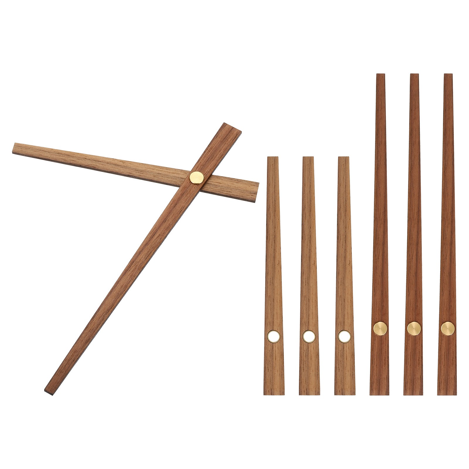 Clock Hands Kit, 4 Set Wooden Clock Hand Parts for 16 Inch Clock, A1