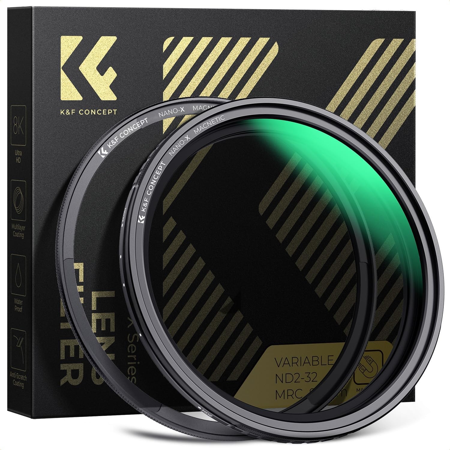 K&F CONCEPT Magnetic Variable ND2-ND32 Lens Filters 49/52/55/58/62/67/72/77/82mm