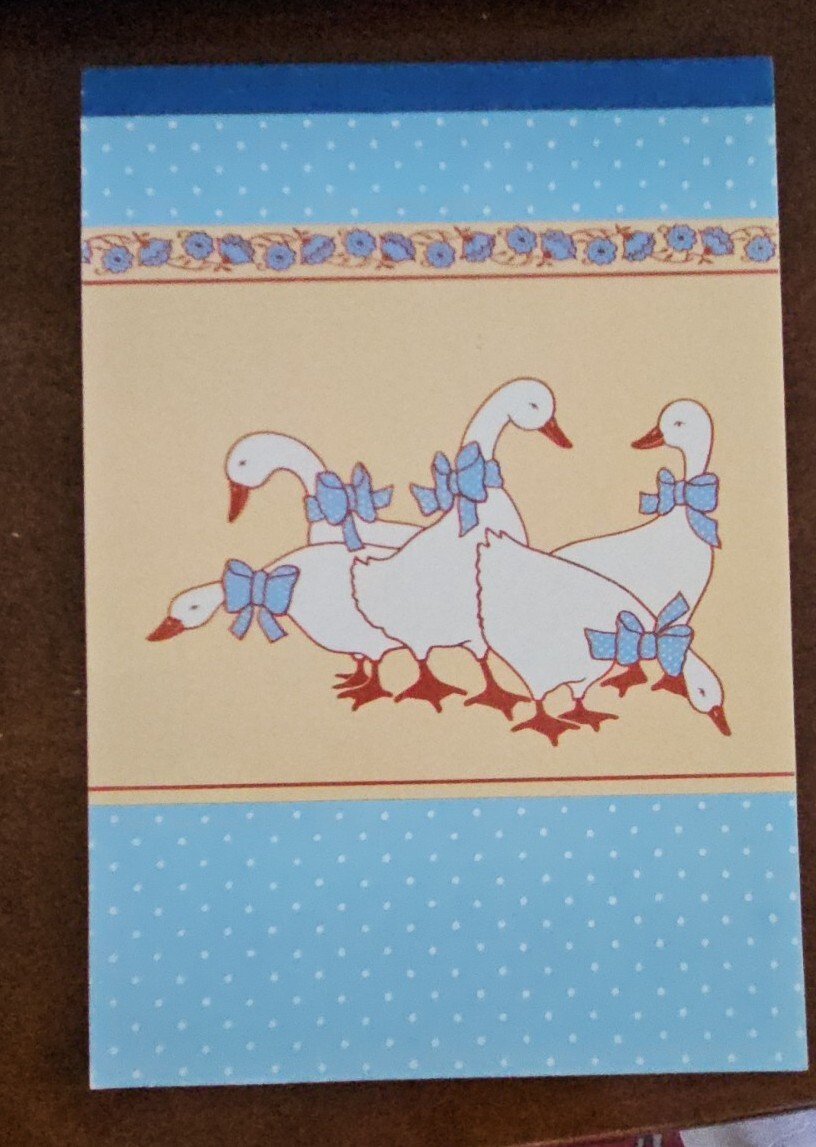 Vintage Sangamon Country Ducks stationary pad/notepad/tablet, 36 sheets