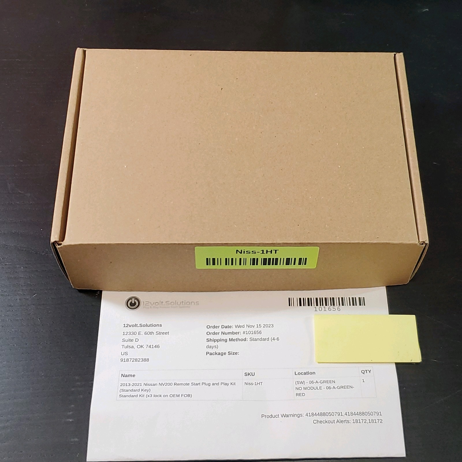 12 Volt Solutions 2013-2021 Nissan NV200 Remote Start  (Niss-1HT) New