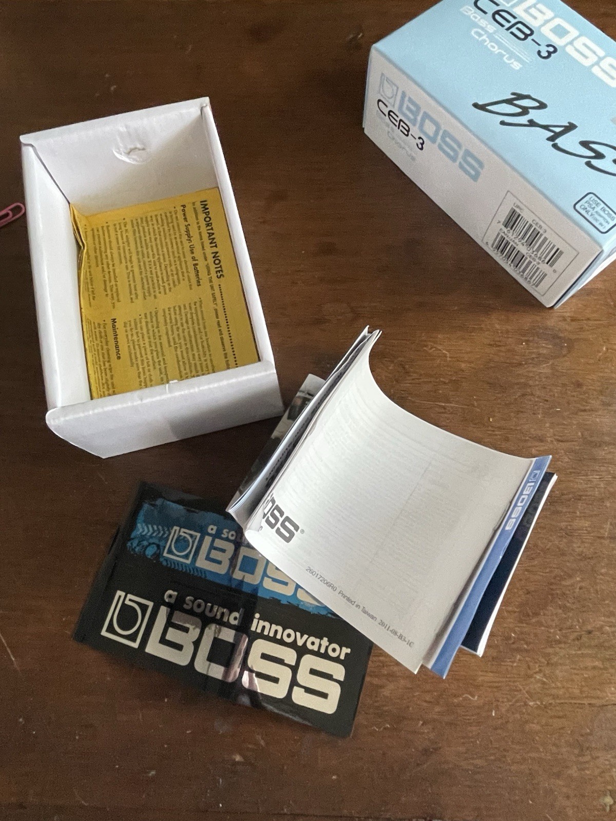 Boss CEB-3 Bass Chorus Pedal Unit Only Without Cable