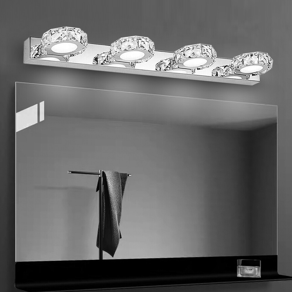Modern LED Crystal Mirror Light Bathroom Toilet Wall Lamp Fixture Vanity lamp US