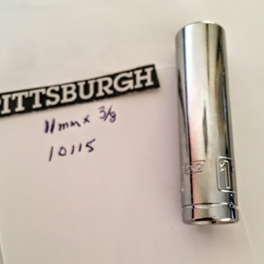 Pittsburgh 11mm x 3/8" Dr Deep Socket 6 Pt  # 10115 - Free USA Shipping