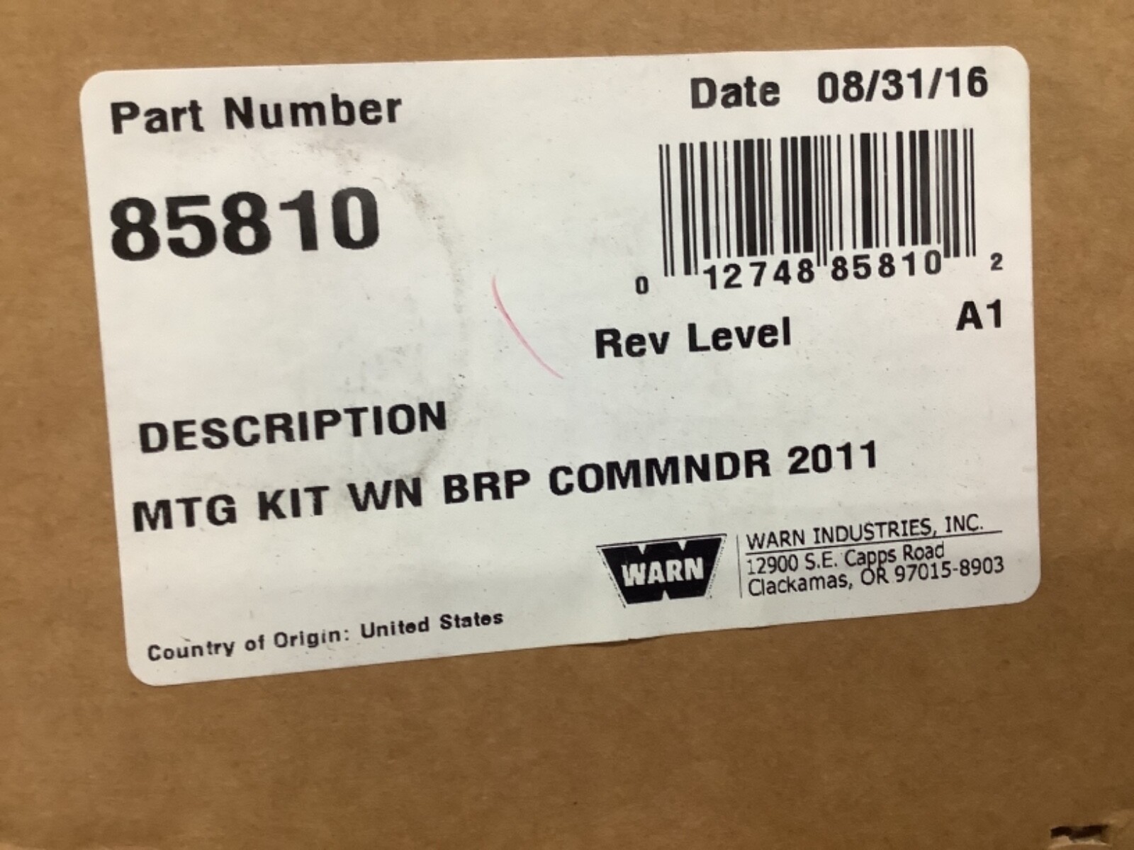 NEW GENUINE OEM WARN WINCH MOUNT KIT CAN-AM CANAM COMMANDER 800 1000