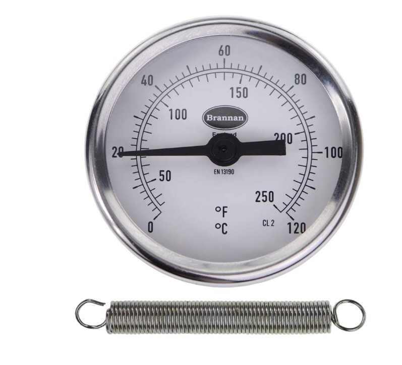 Pipe Thermometer Temperature Gauge Measuring Clip on Pipe Clamp Hot Water Pipes