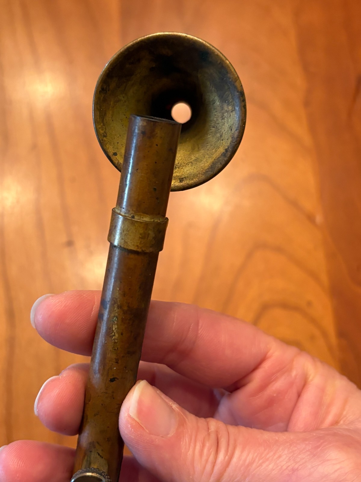 Vintage Brass Adjustable Black Powder Measure Muzzleloader Funnel