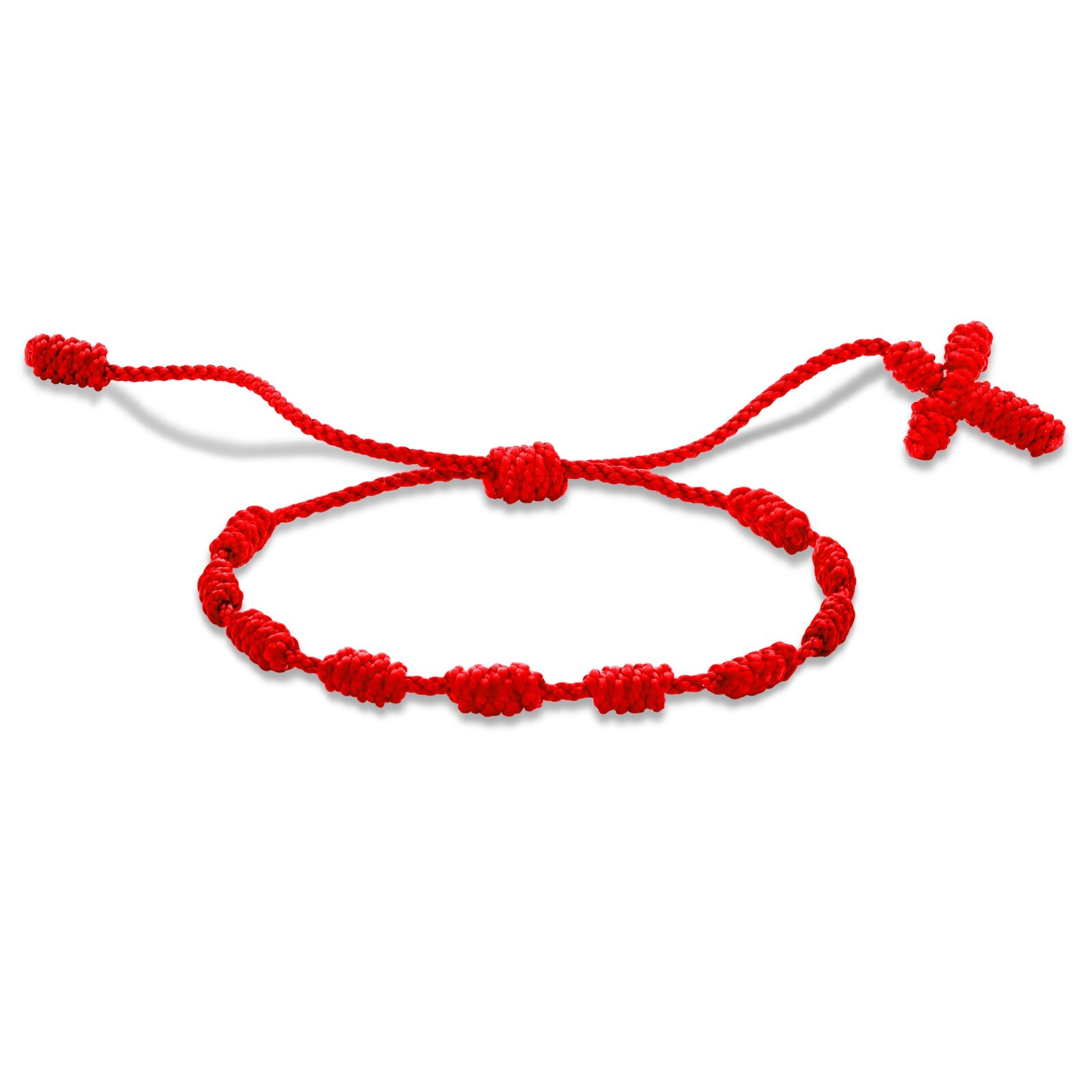 Luciana Rosary Handmade Wrist Rosary Bracelet Cross 10 Knot Decenario 9 Sizes