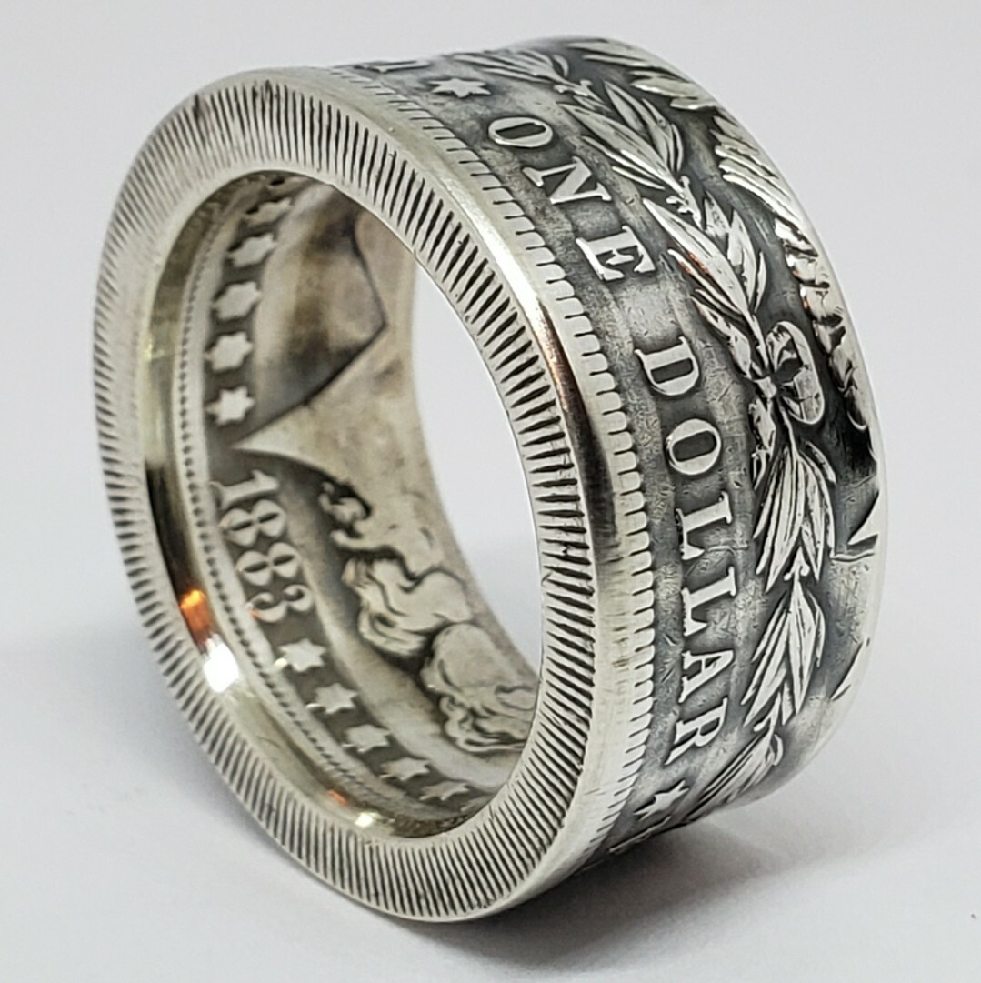 Real Silver Dollar Coin Ring size 14 1/2