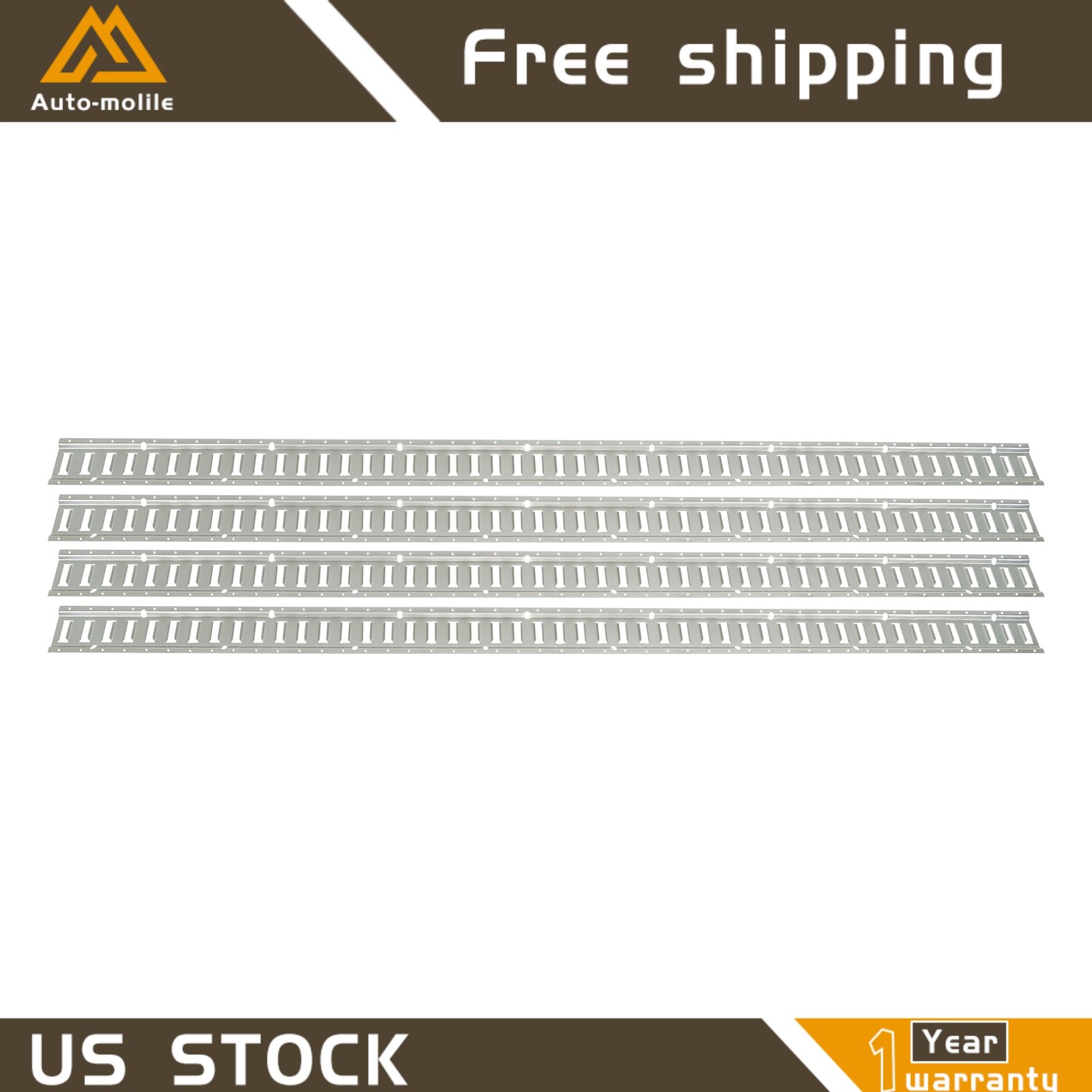 8' E Track Tie Down Rail System Multi Purpose High Quality For Van Truck 28 Pack