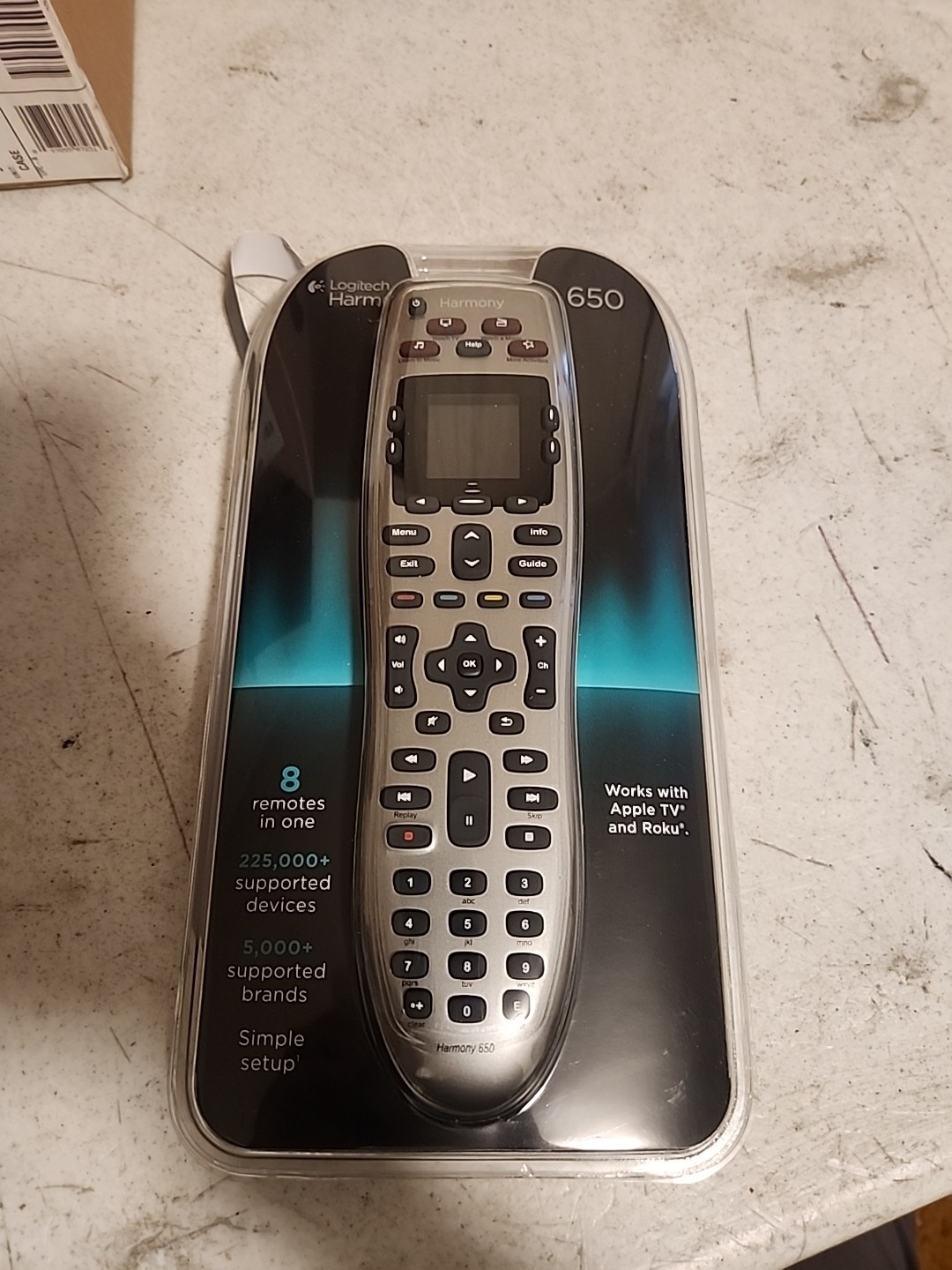 Logitech Harmony 650 Universal Color Screen Remote Silver New EZ Open