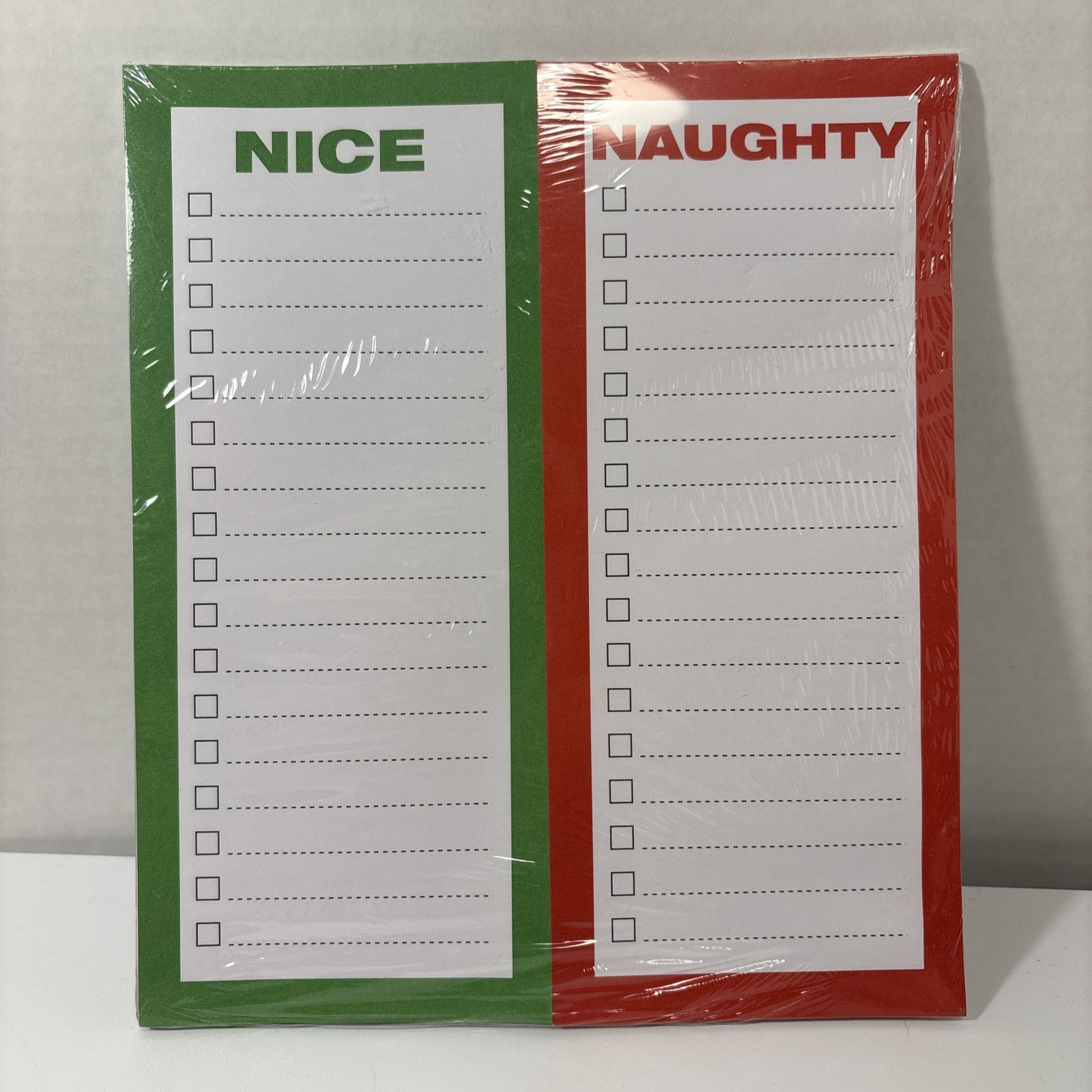 Nice Naughty Checklist Christmas Holiday Novelty Notepads - 80 Sheets - NIP