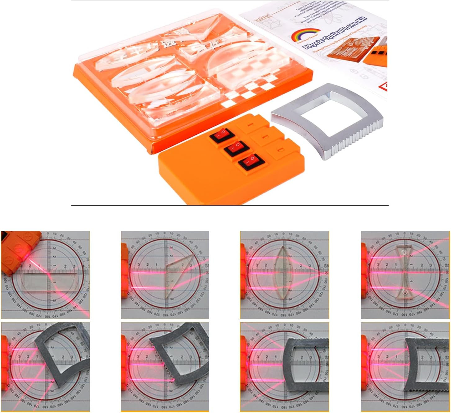 Physics Optical Experiment Set Multifunction Reflector Refraction Triangular