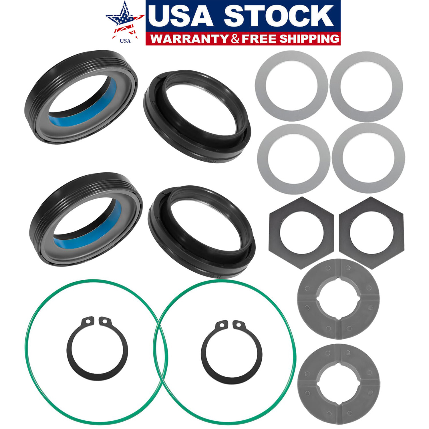 Front Axle Kunckle Thrust Washer Snap Ring Kit For Ford 1998-2004 F250 F350