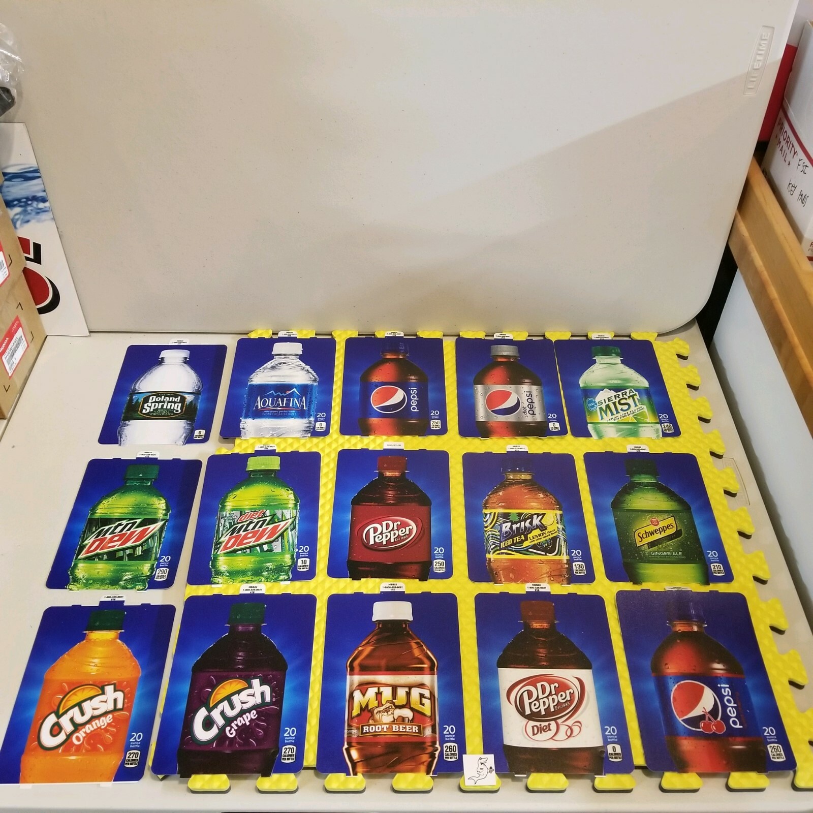 (15) DIXIE NARCO 276HVV / 501E SODA VENDING MACHINE "BOTTLE" VEND LABEL KIT