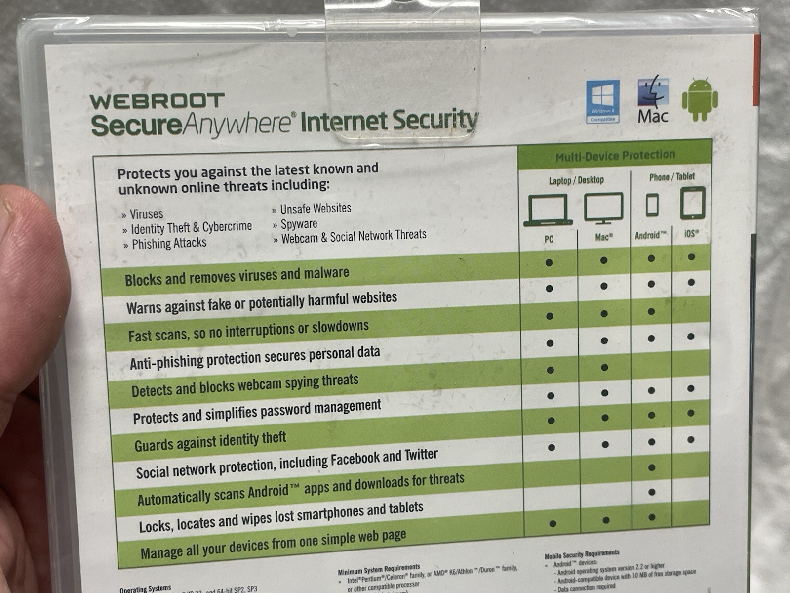 Webroot SecureAnywhere Internet Security - Full Version for Windows PC & Mac