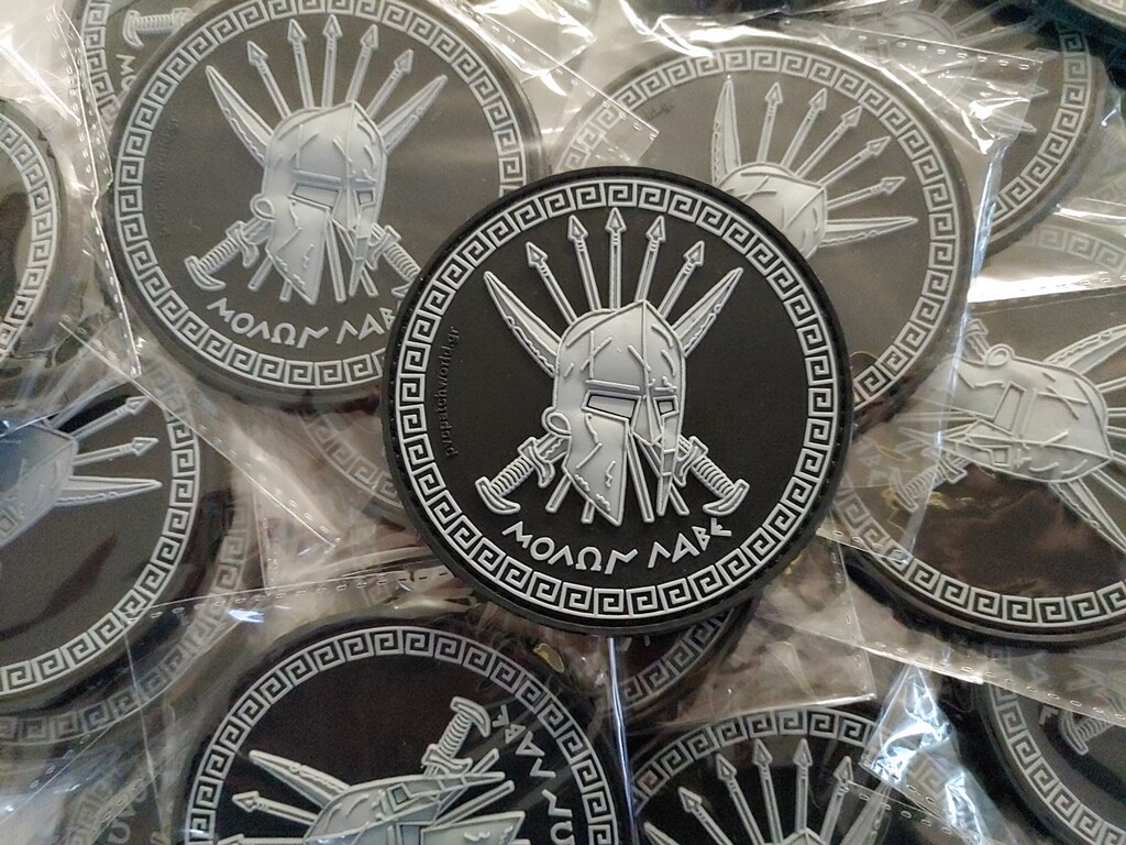 MOLON LABE - MOLON LAVE - ΜΟΛΩΝ ΛΑΒΕ - WITH 3D DESIGN PVC PATCH - GRAY/BL
