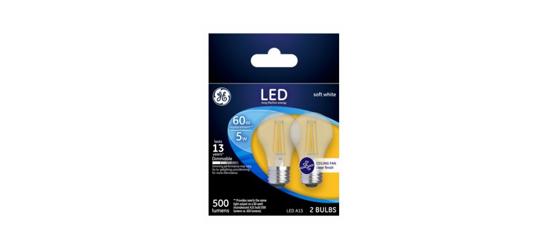 GE 23444 LED Bulb A15 E26 (Medium) Soft White 60 W Clear Pair