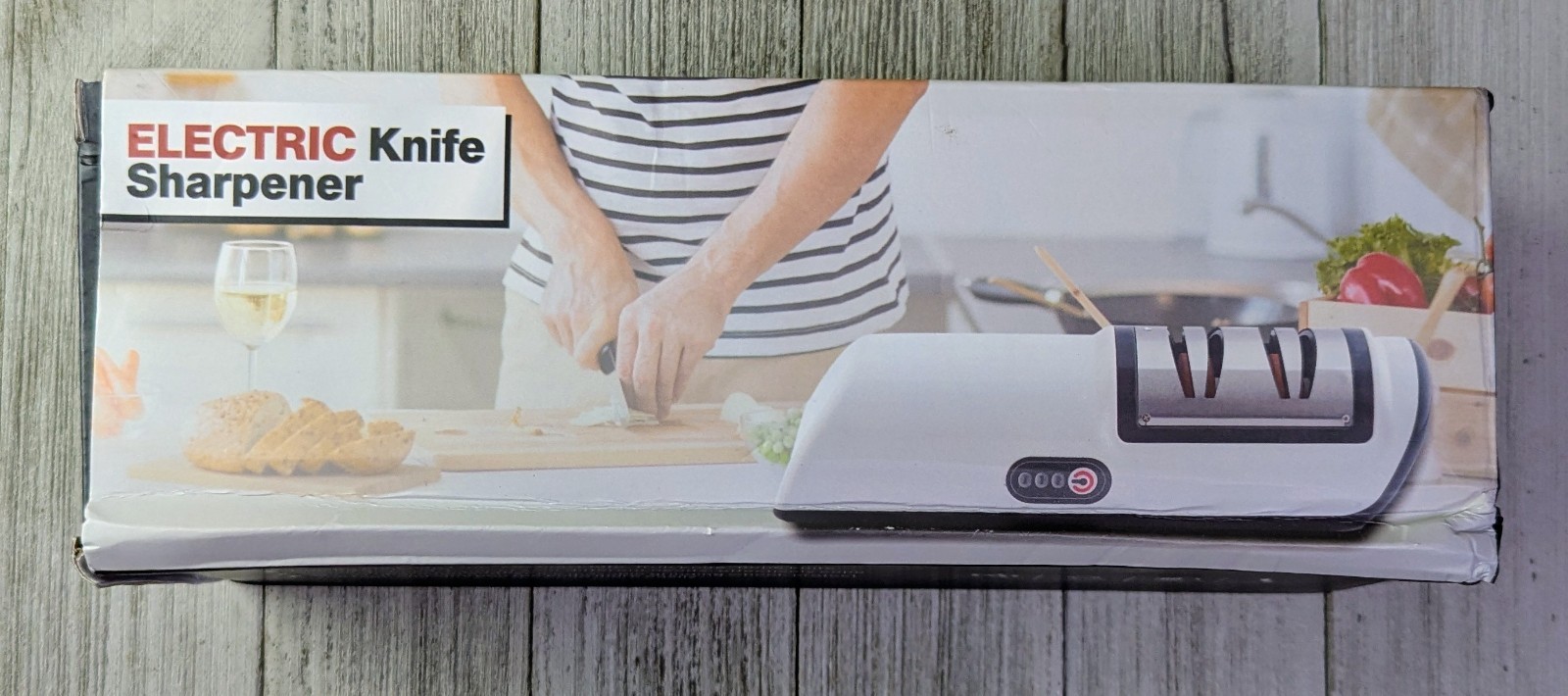 Electric Knife Sharpener w/ Replaceable Wheel 2 speeds Charge and Plug