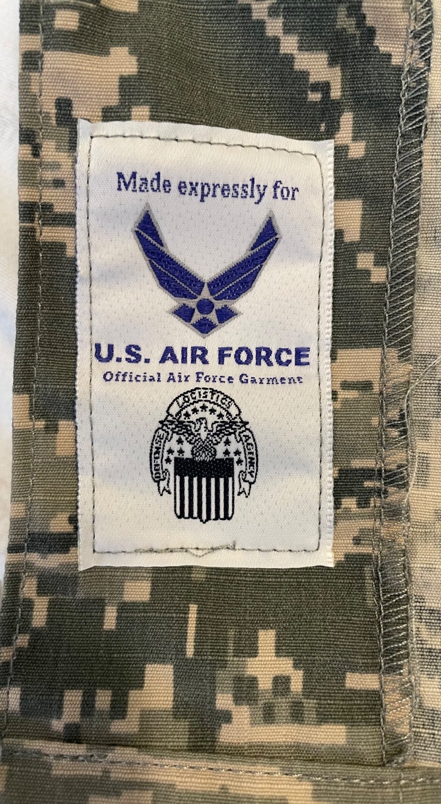 USAF Digital Tiger Camo Pattern Size 42L Coat Men's Utility Air Force Jacket