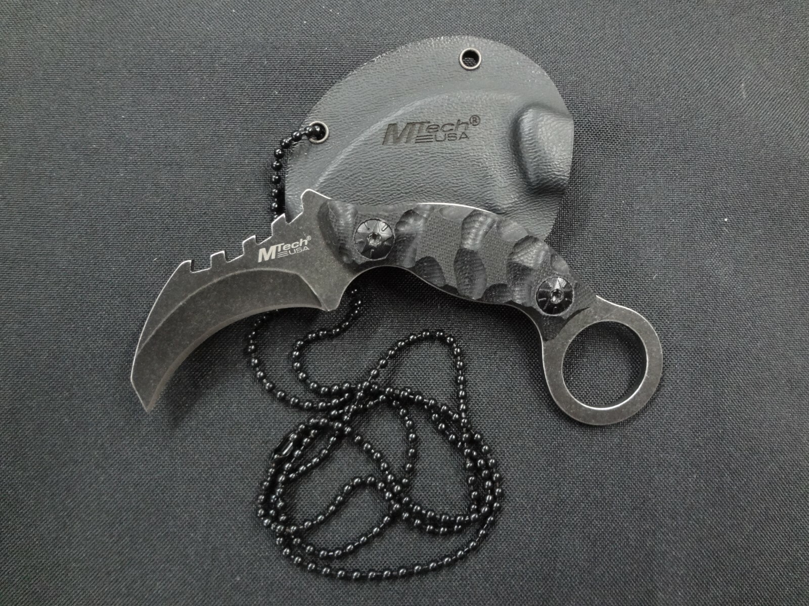 Mtech Karambit Blade Tactical Finger Ring CSGO Survival Neck Boot 1.75" Knife
