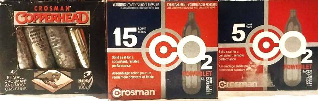 Crosman CO2 12 Gram Small-Neck 20+ Cartridges
