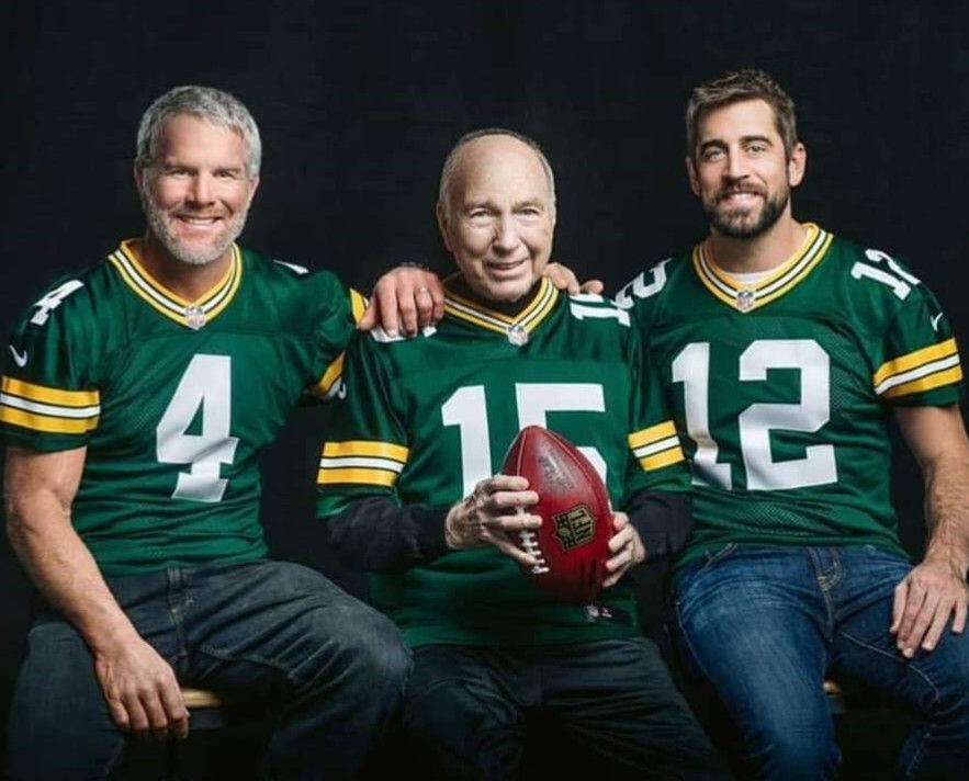 Brett Favre Bart Starr Aaron Rodgers Glossy 8x10 Photo NFL Football Print