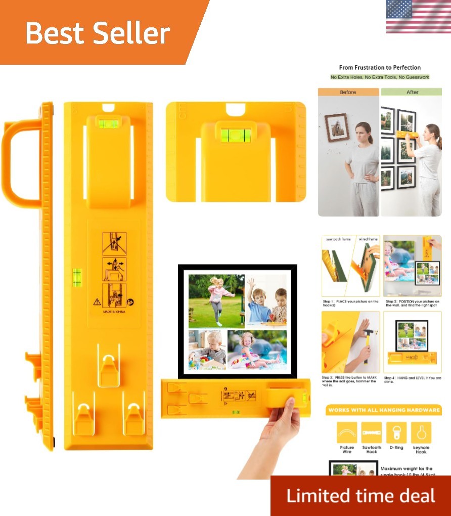 Goodsnova Instaframe Picture Hanging Tool with Level & Marker - Hang in Seconds