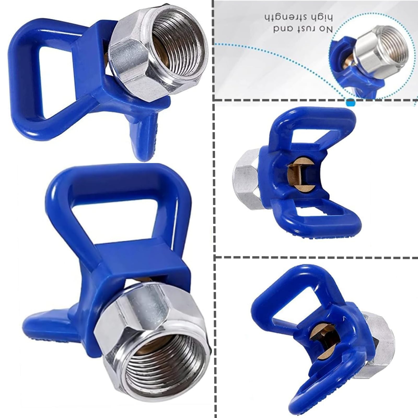 246215 Blue X 7/8 Thread Handtite Tip Guard Base Replace for Airless Paint Spray