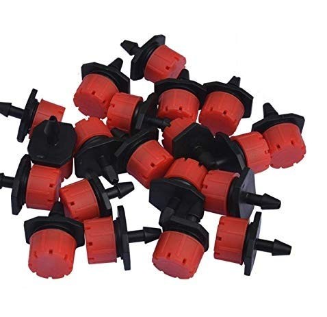 50PCS Adjustable Drippers 1/4 Inch Emitters for Garden, Lawn, and Herbs