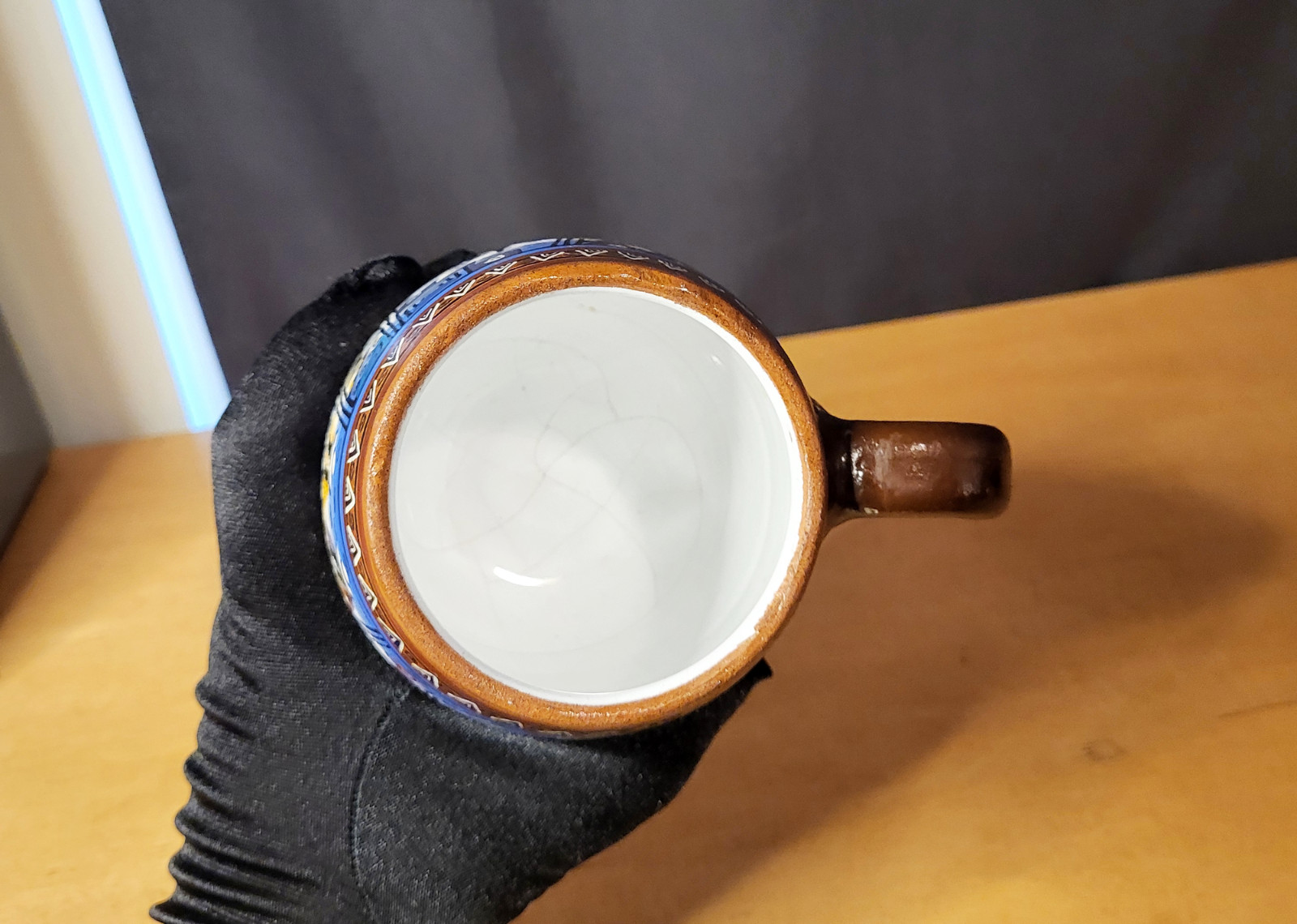 Handpainted peruvian souvenir ceramic mug