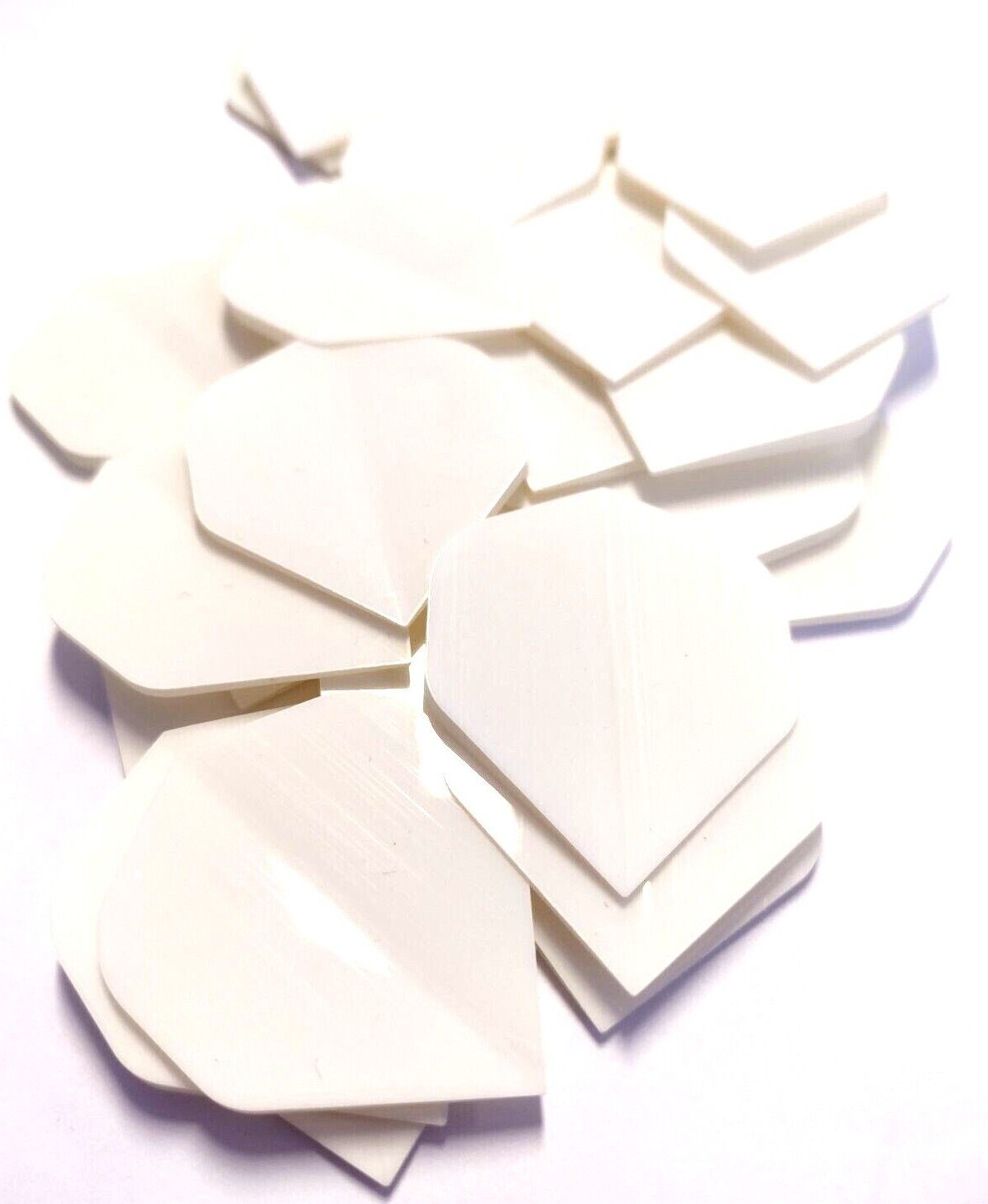 Dart Flights White 150 micron 10 Set pack Extra Strong for Darts DartsClearance