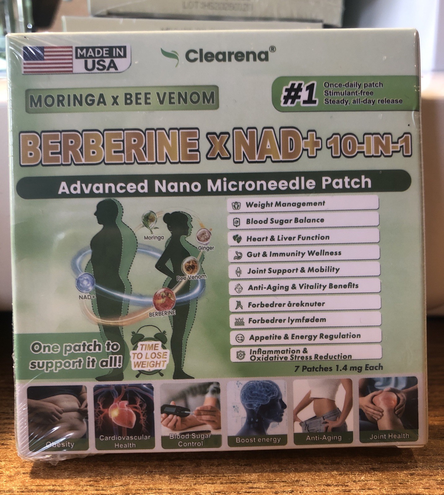 Moringa & Berberine 10-IN-1 Advanced Nano Microneedle Patch - 7Pcs/Box