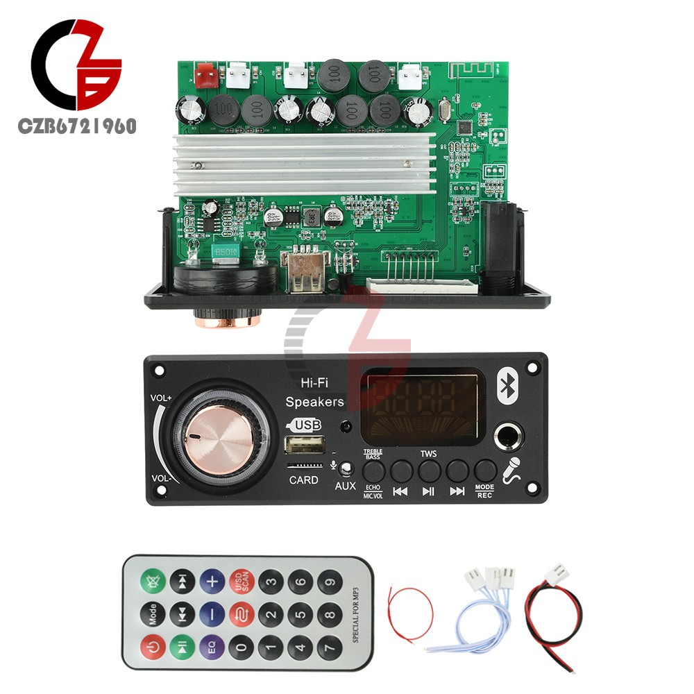 DC 12V Bluetooth Car Audio MP3 Decoding Board TPA3116D2 Amplifier 2 * 50W+100W